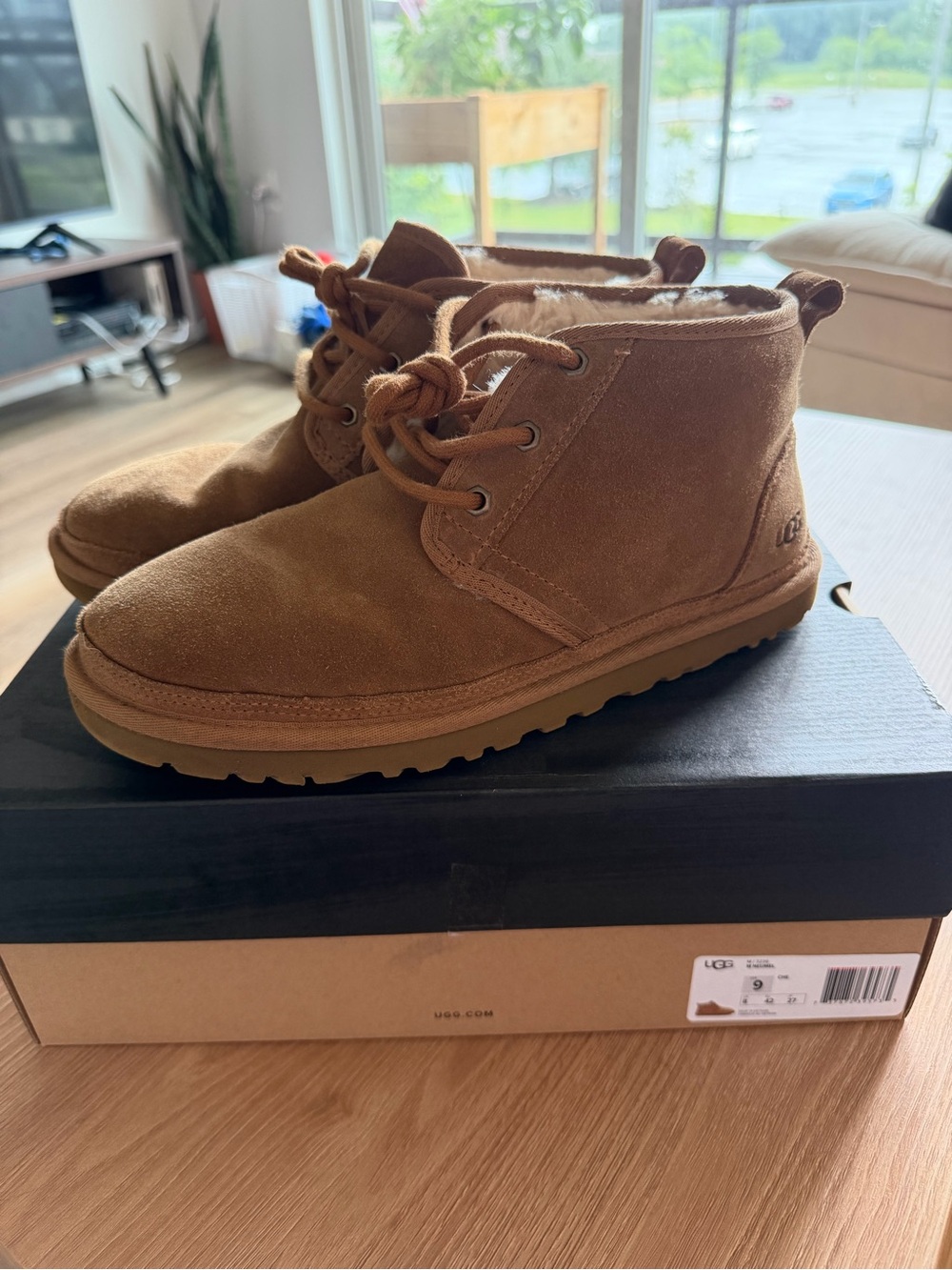 UGG Men's Chestnut Suede Lace-Up Ankle Boots